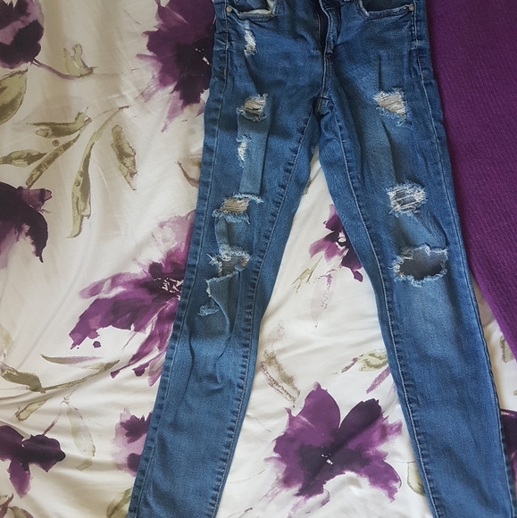 high waisted Size 00 garage jeans